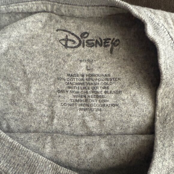Vintage Disney Gray Mickey Mouse Graphic T-Shirt Short Sleeve Cotton Blend Unise - Picture 3 of 4